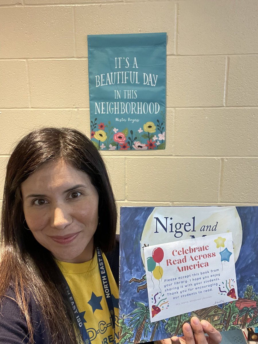WindcrestLib's tweet photo. Kicking off Read Across America Week w/ a book giveaway. Each teacher rec’d a copy of the book Nigel and the Moon to share w/ their students this week. Love building classroom libraries one book at a time 😎📚 https://t.co/ebvSv03yFB