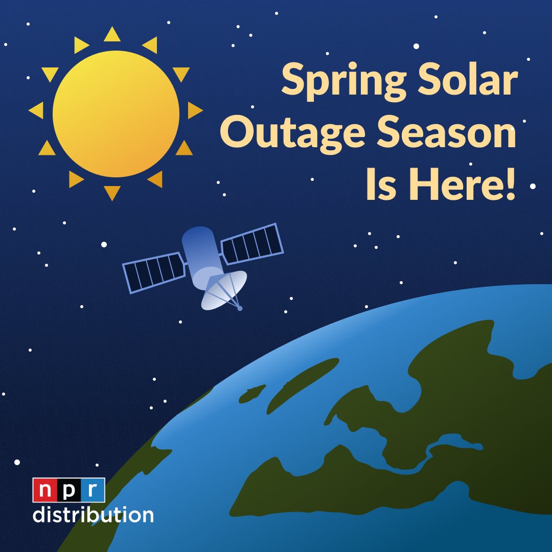 nprdistribution's tweet photo. Just a reminder that the Spring Solar Outage season has begun and will run through March 13th! ☀️ You can find information about solar outages in your location at https://t.co/iewY0UVnsM, under "Tools &amp; Resources" and "Solar Outages" https://t.co/y2VgyEYevD