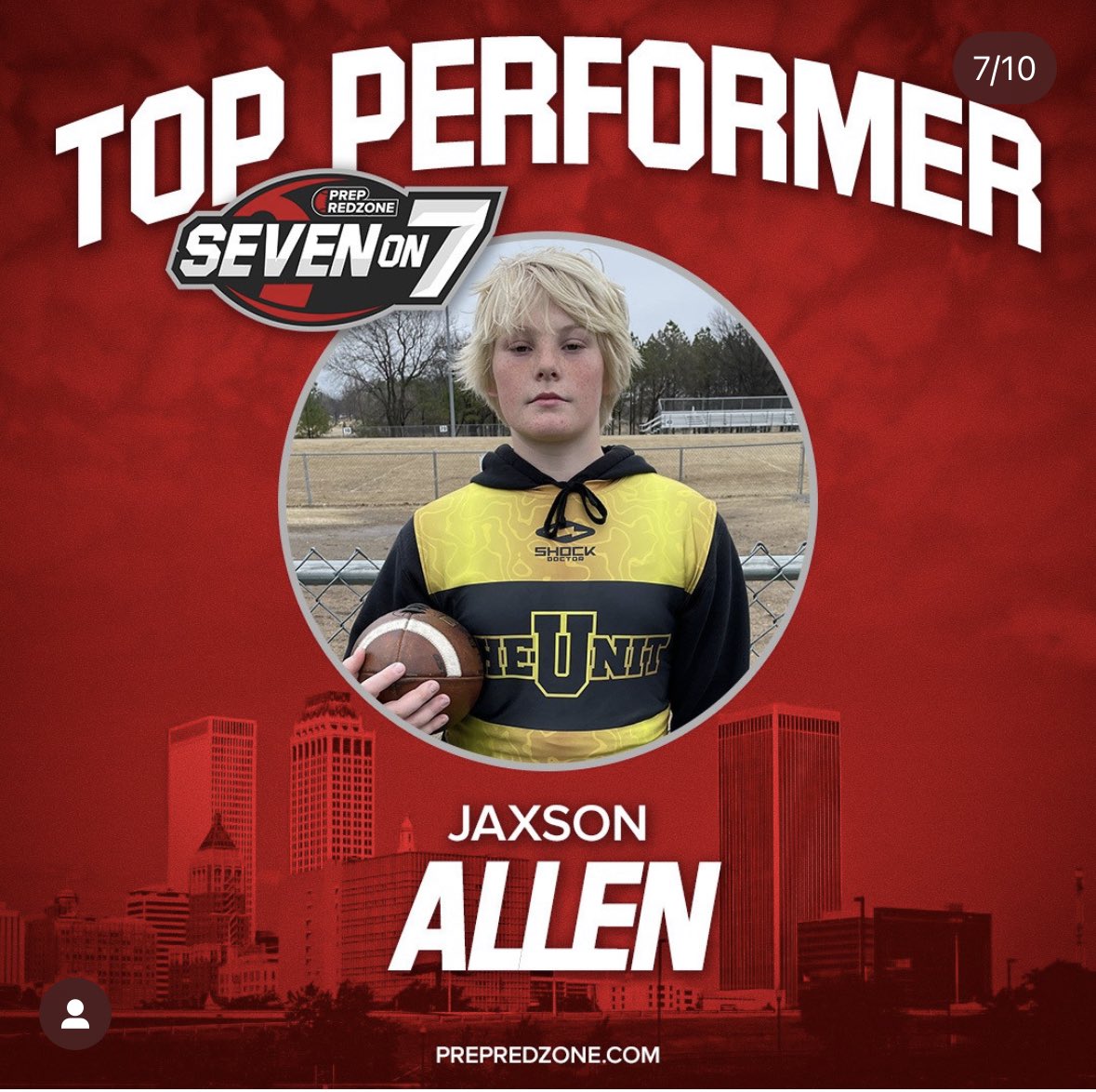 JaxsonAllen8's tweet photo. Had a blast at the @PrepRedzoneOK @PrepRedzone 7v7 tourney in Tulsa, OK. Lost in the semis #15U division #theUnit @Elite11 @QBHitList @quarterbackmag @ChrisHixsonQB @247recruiting @Rivals https://t.co/yq7HtZKsCV