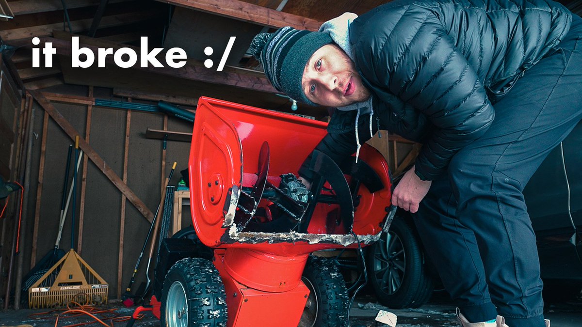 If the idea of a mechanically challenged individual fixing a snowblower seems like a good time to you, this video is for you lol

Go check it out!