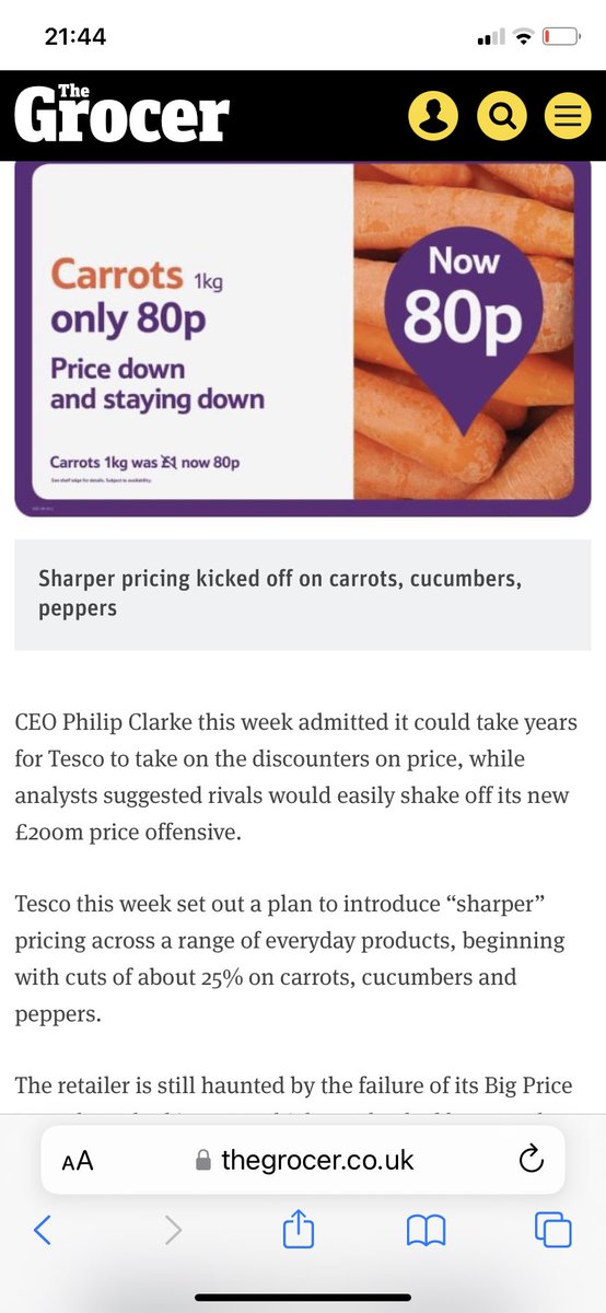 farmernaish's tweet photo. Real reason produce is running short. Carrots today 50p/kg compared with 80p/kg in 2014. Growers and farmers have taken a price hit and had to carry input inflationary rises for years. Unsurprisingly they’ve had enough and stopped growing said crops. @wheat_daddy https://t.co/5DKmCyFwFW