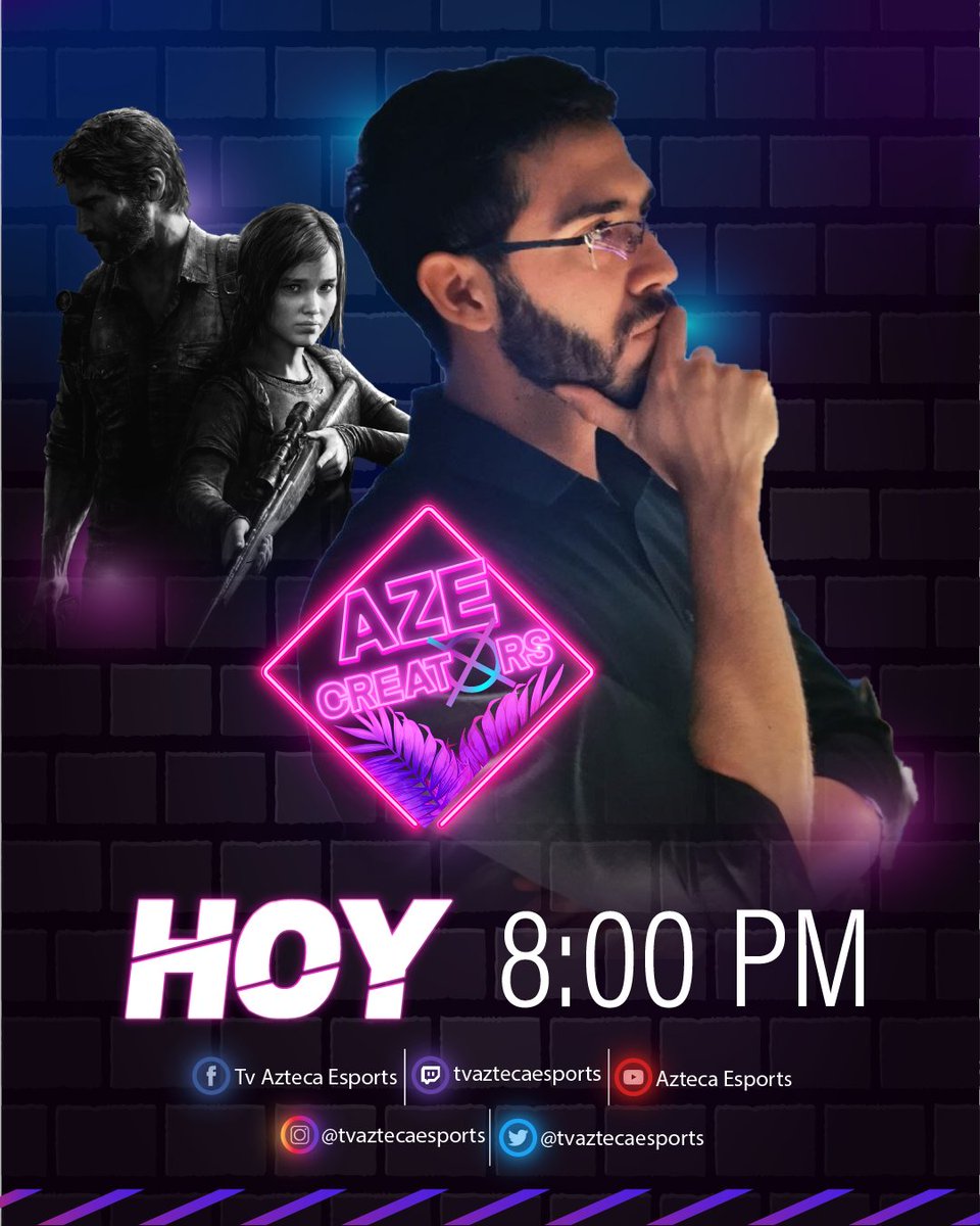 TVAztecaEsports's tweet photo. 🙌Inicia tu semana en las #GamingNights por #AztecaEsports.
Acompaña a @SvarttR en este #AzeCreator.💥
🗓️Hoy
⏰8:00 PM https://t.co/MT5Wg0Sg67