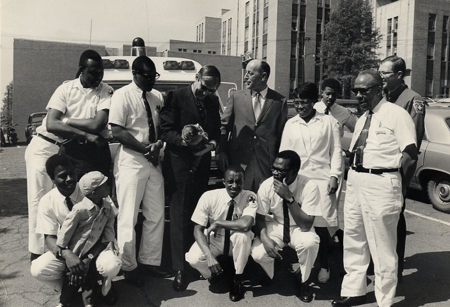 The FIRST EMT first responders were from Freedom House in Pittsburgh.  Previously unemployed Black adults were trained.  In fact, they developed EMT training manuals before the city took over and returned them to unemployment…
