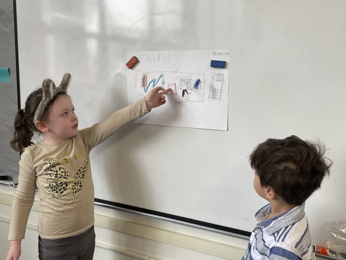 MathIrving's tweet photo. Kindergarteners showing their Math thinking today with a subtraction story problem gallery walk! They were so proud of their work! #maththinkers #WeAreIrving @IllustrateMath https://t.co/FVsUZ51cbu