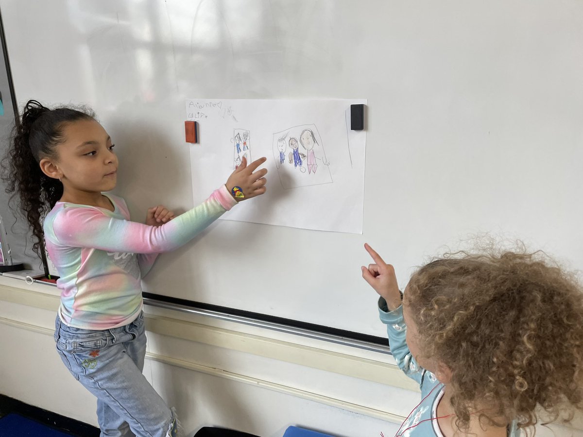 MathIrving's tweet photo. Kindergarteners showing their Math thinking today with a subtraction story problem gallery walk! They were so proud of their work! #maththinkers #WeAreIrving @IllustrateMath https://t.co/FVsUZ51cbu
