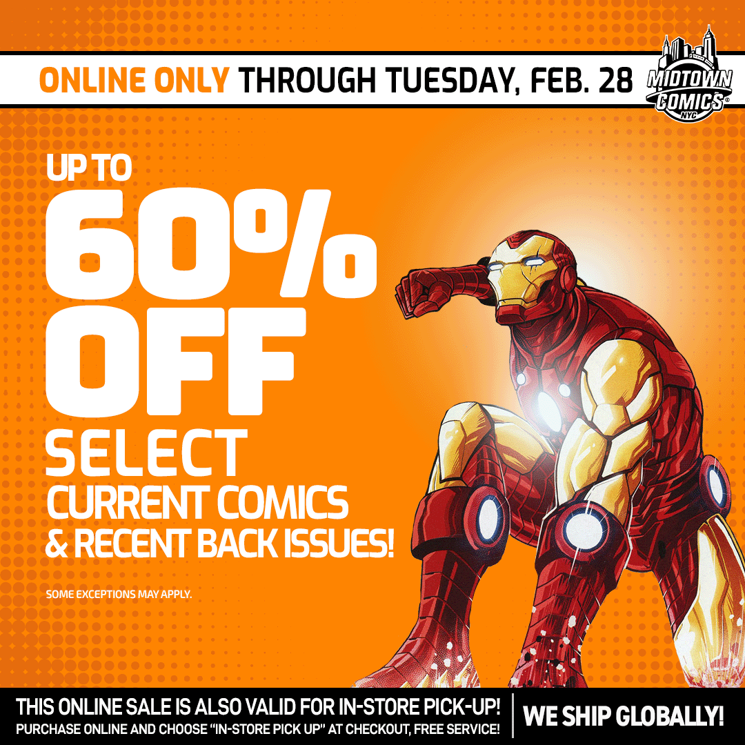 MidtownComics's tweet photo. LAST DAYS TO SAVE for this week's #backissue #comicbook sale ONLINE at #midtowncomics

Save UP TO 60% ON SELECT #CURRENTCOMICS AND RECENT #BACKISSUES

🛍️Shop now: https://t.co/LexhybMmVF

#comicbooks #comicshop #comicbookstore https://t.co/bN1PXfcSAi
