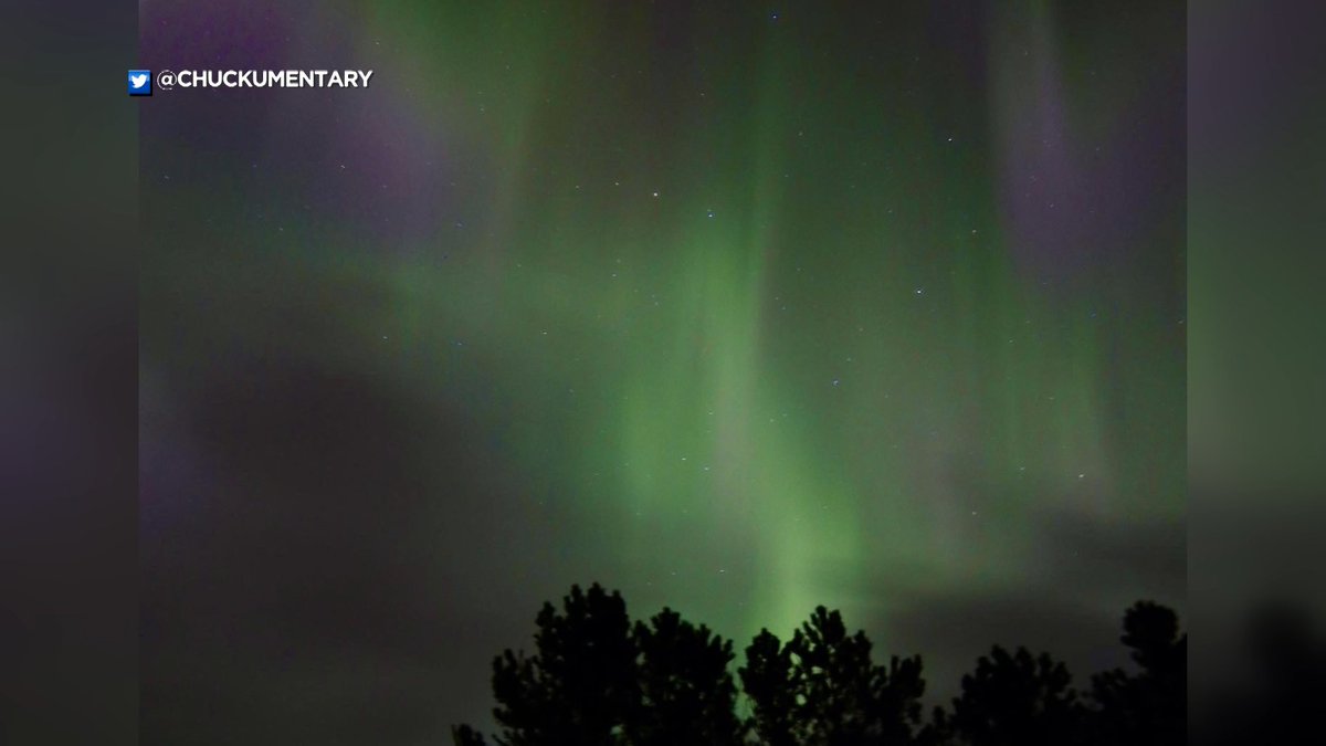 WCCO's tweet photo. “THE SKY WAS PULSATING!” @Chuckumentary captures breathtaking aurora borealis. Tonight, see how this time of year, this time of day, and this part of the country are a perfect recipe for the northern lights.

Tonight at 6pm, watch WCCO and stream live: https://t.co/9pMQzexpYS https://t.co/tqVbeq6atU