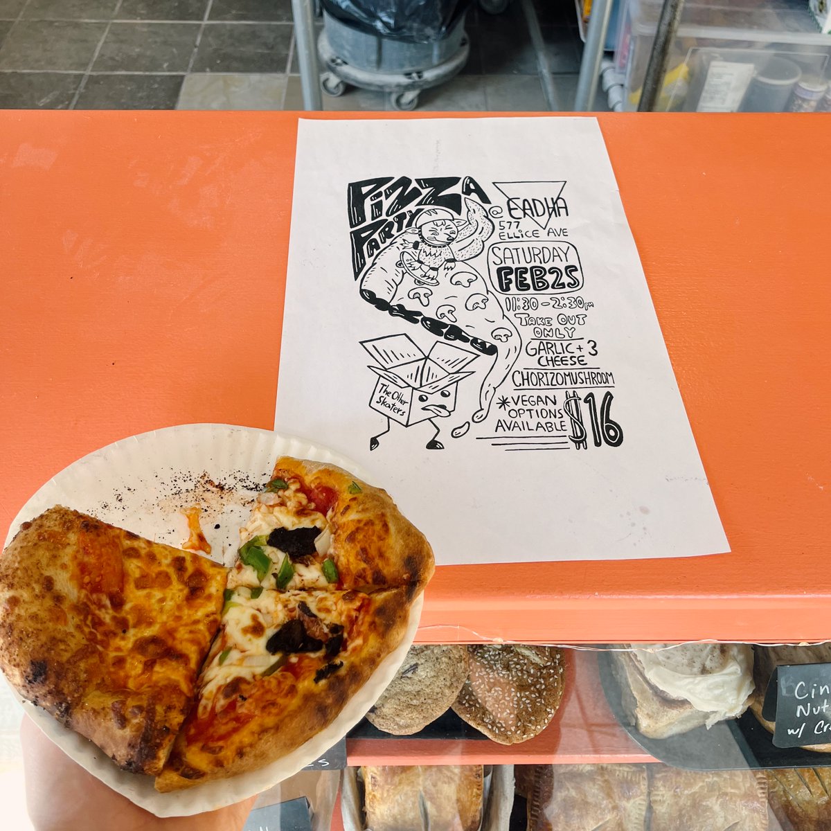 mbskateboard's tweet photo. Shoutout to our friends at Eadha Bread for Saturday's incredible pizza party fundraiser in support of our new and inclusive skate park project, and thanks to everyone who got some pizza!🍕 https://t.co/SQVL3eh1b6