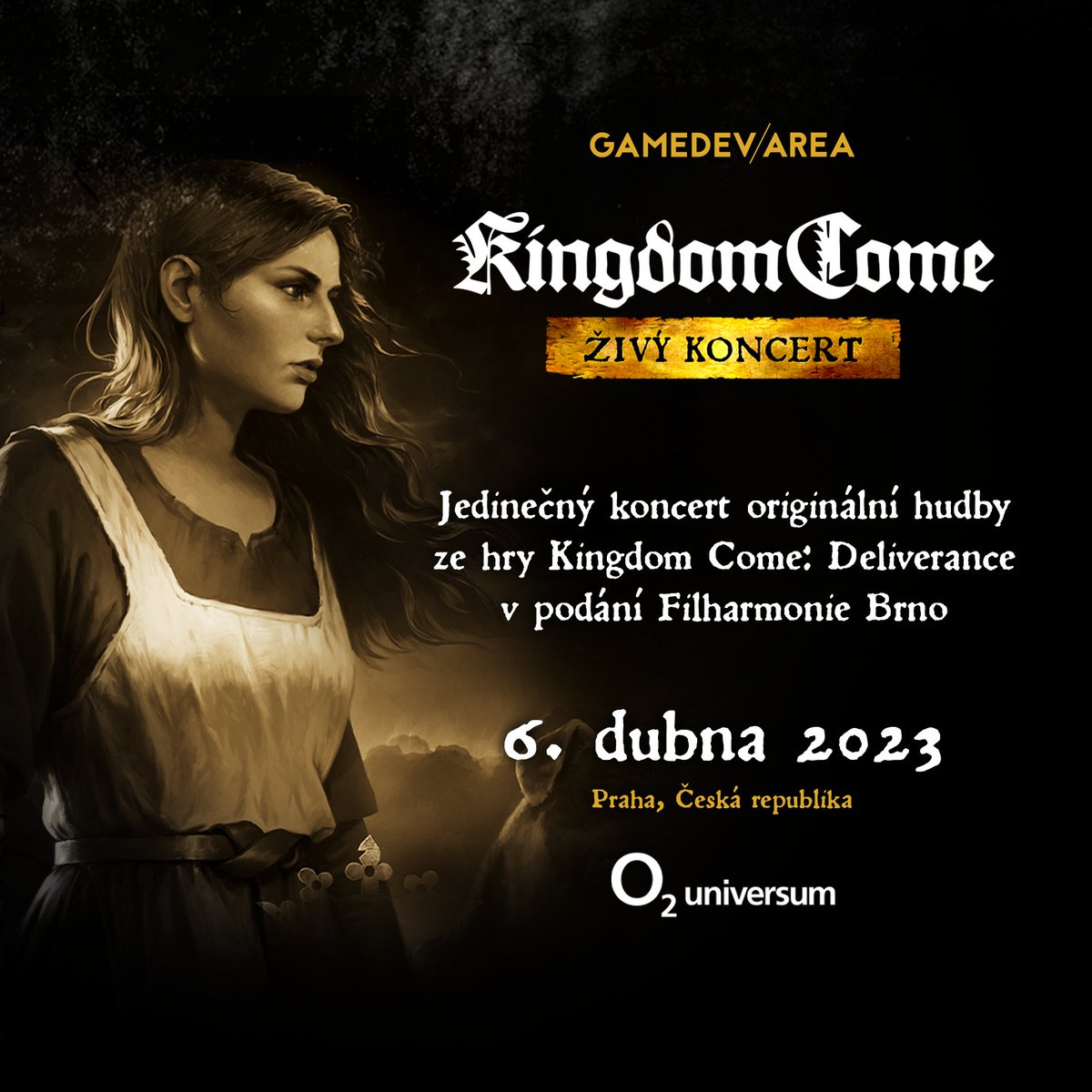 indiantvcz's tweet photo. Vyraž za kulturou, která bude bavit tebe i tvé blízké a užij si koncert hudby z české hry Kingdom Come Deliverance 👑
Kingdom Come Live proběhne 6. dubna 2023 v O2 universum 📅 Kup si vstupenky, aby ti tato události neunikla: https://t.co/HgCBKPEjKY 🎫 #ad #promo #gamedevarea https://t.co/Iw9l6nybGn