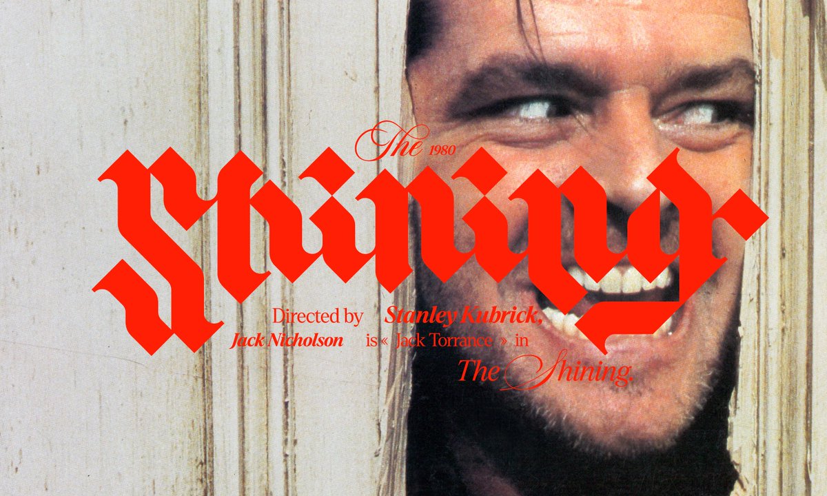"THE SHINING" (1980) 

Typography Exploration 🪓🩸