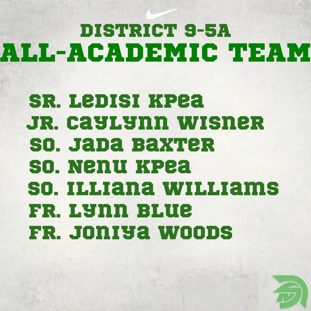 Congratulations to our Lady Trojans for being named district 9-5A All-Academic Team! #TrojanNation