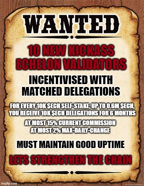 Join our #Echelon validators and get matched $ECH delegations as incentive to do so.

Docs docs.ech.network/quick-start/tu…
Discord discord.gg/skkEEnPK6v