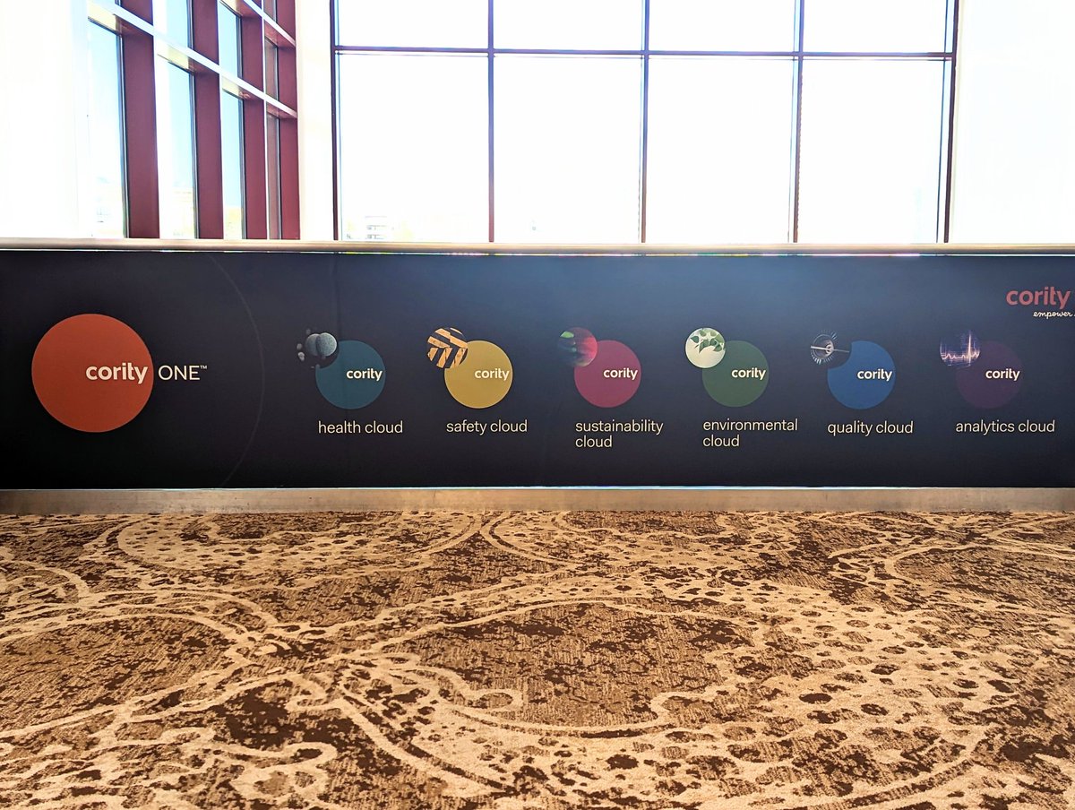 CoritySoftware's tweet photo. The signs are up, the swag bags are packed, and we are gearing up for the Welcome Reception this evening. The Cority Team is excited to connect with everyone over the next few days!
#coricon23 #ehsconference #empowerbetter https://t.co/xWf2LE8zoV