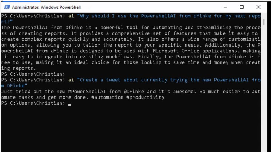 CSchnagl's tweet image. Just tried out the new #PowerShellAI from @dfinke and it&apos;s  amazing! So much easier to automate tasks and get more done in less time. #Automation #Productivity #AITweet