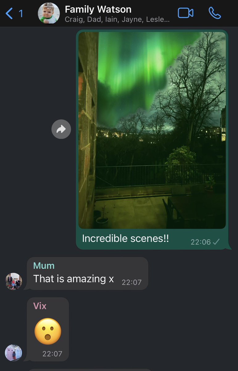 Northern Lights viewed from Edinburgh?
My family make me lol 😂