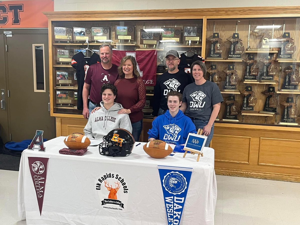 Elk Rapids Football (@elkrapidsfb) on Twitter photo <a href="/mcguirery83/">Ryan McGuire</a> headed to Alma. <a href="/Mason_Barnhard/">Mason Barnhard</a> headed to Dakota Wesleyan Thanks to Ryan, Mason and all the Coach’s for helping to restart a great tradition in ER #GOELKS <a href="/mcguirery83/">Ryan McGuire</a> headed to Alma. <a href="/Mason_Barnhard/">Mason Barnhard</a> headed to Dakota Wesleyan Thanks to Ryan, Mason and all the Coach’s for helping to restart a great tradition in ER #GOELKS