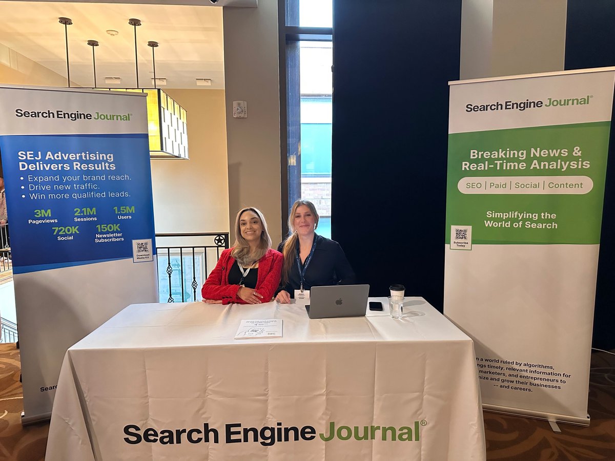 Meet the people behind SEJ! We're at #pubcon2023. Stop by and visit Amanda Zantal-Wiener, Jessica Cromwell, and Jennifer McDonald or find them roaming around the conference. #meetSEJ
