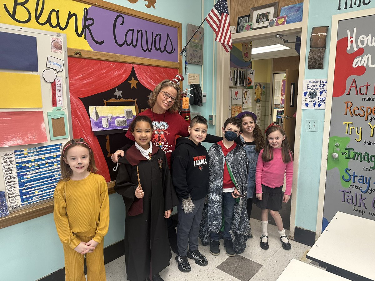WeissKrissy's tweet photo. First day of Read Across the Genres was a success! Look at all the book characters! https://t.co/gu7lnUeN4o