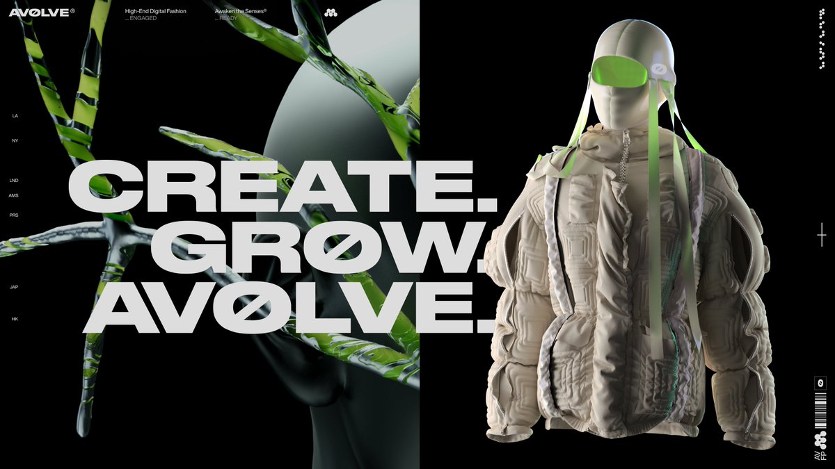 av0lve's tweet image. [ AVØLVE ] — Home to the next high-end digital fashion revolution.

CREATE. GRØW. AVØLVE. 🛠

&amp;gt; Let’s unwrap the AVØLVE ecosystem, our vision and mission and what is coming up!