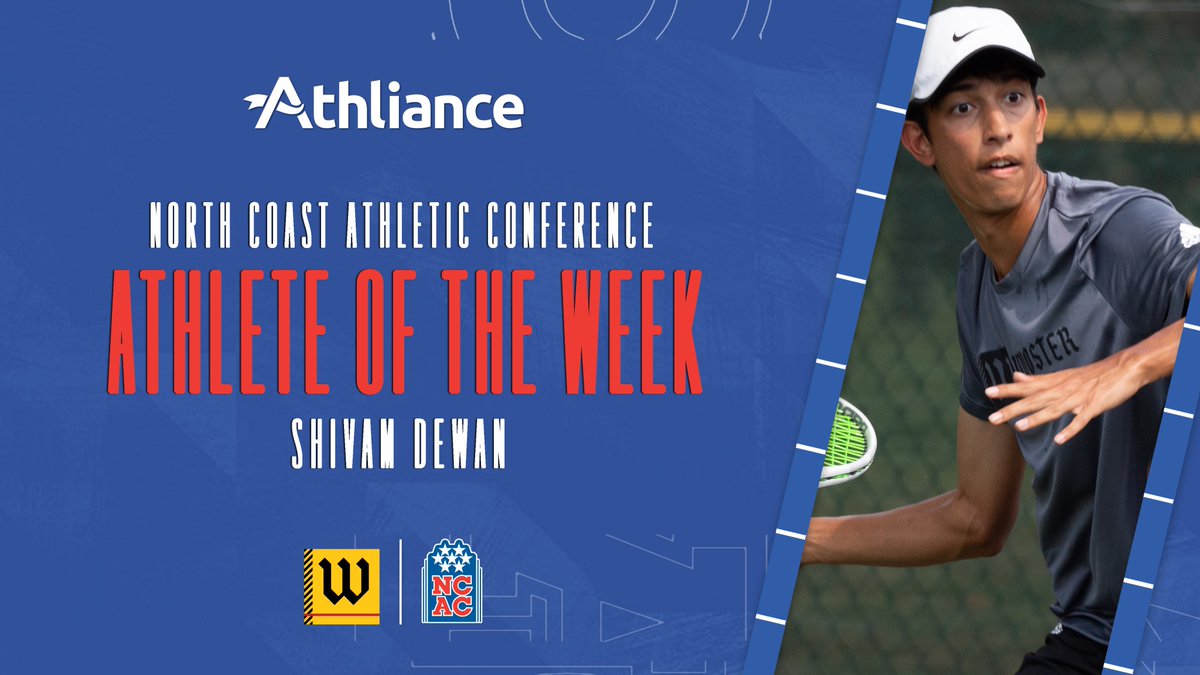 NCAC's tweet photo. NCAC Men’s Tennis Athlete of the Week 

Shivam Dewan @WoosterSports https://t.co/XUFLN7LYZM