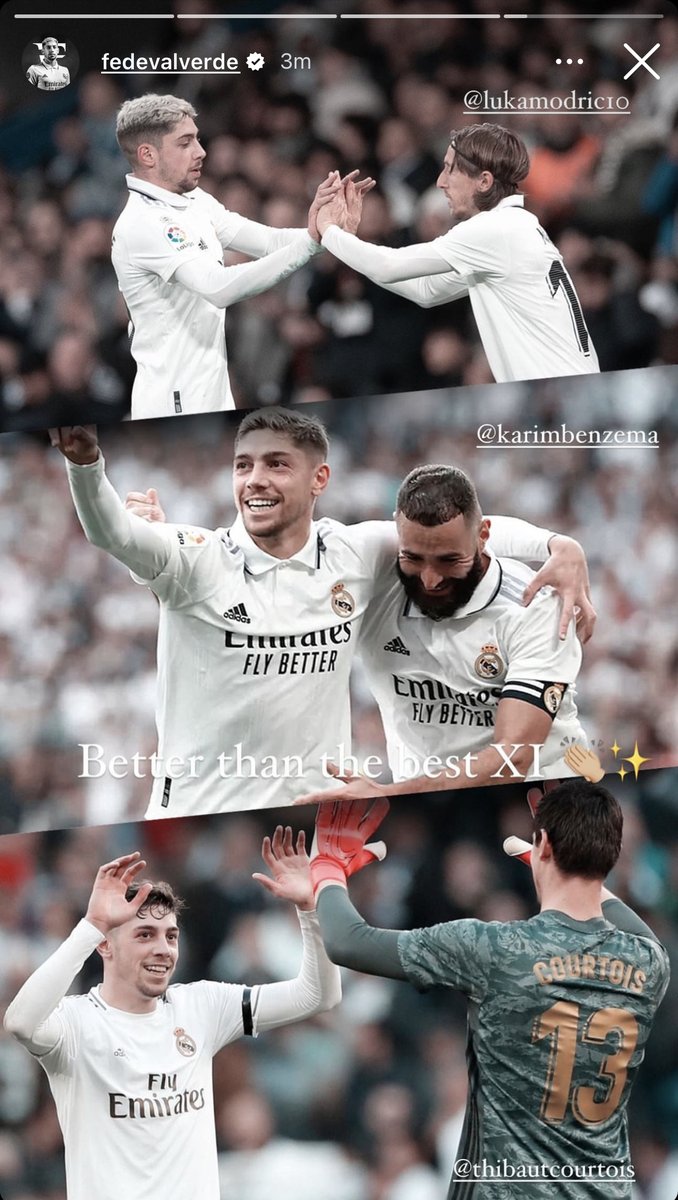 MadridXtra's tweet photo. Valverde on IG: “Better than the Best XI.” https://t.co/JgCN8ZhdRW