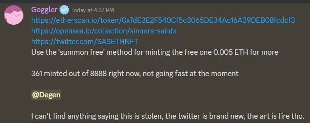 gogglernft's tweet image. If you weren&apos;t on these early, you need @MintedNFTs