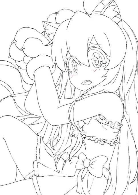 🌟 まひろ ねこ軍団ver.🌟 制作中新作イラストのラフから整えた線画にゃ～❗ #pixiv https://t.co/mbYGgv9bjC #お兄ちゃんはおしまい #onimai #おにまい #緒山まひろ #猫 #イラスト #おにまいお絵描き 