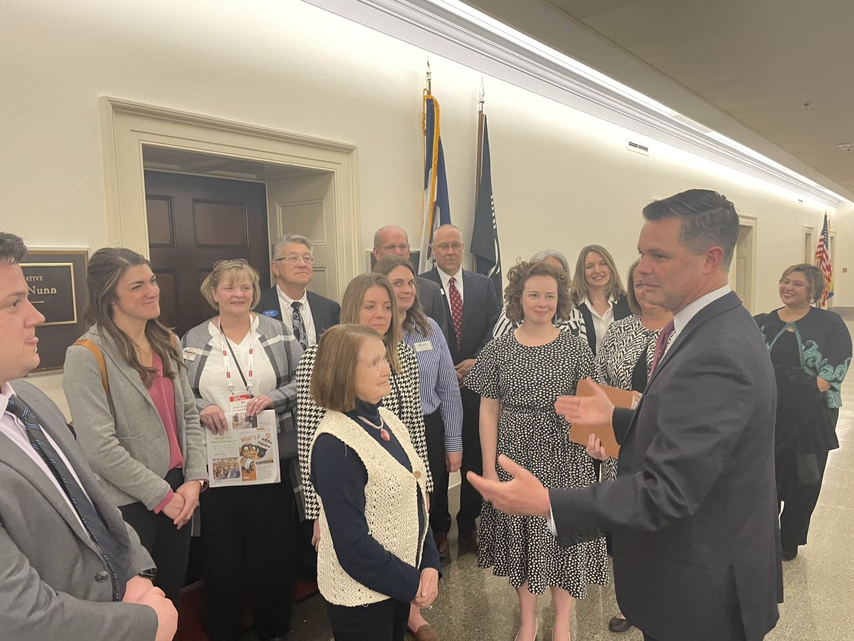 icul's tweet image. Thank you, Congressman @ZachNunn, for meeting with #IowaCreditUnions. We are looking forward to working with you on policies to protect Iowans personal financial information. #CUNAGAC