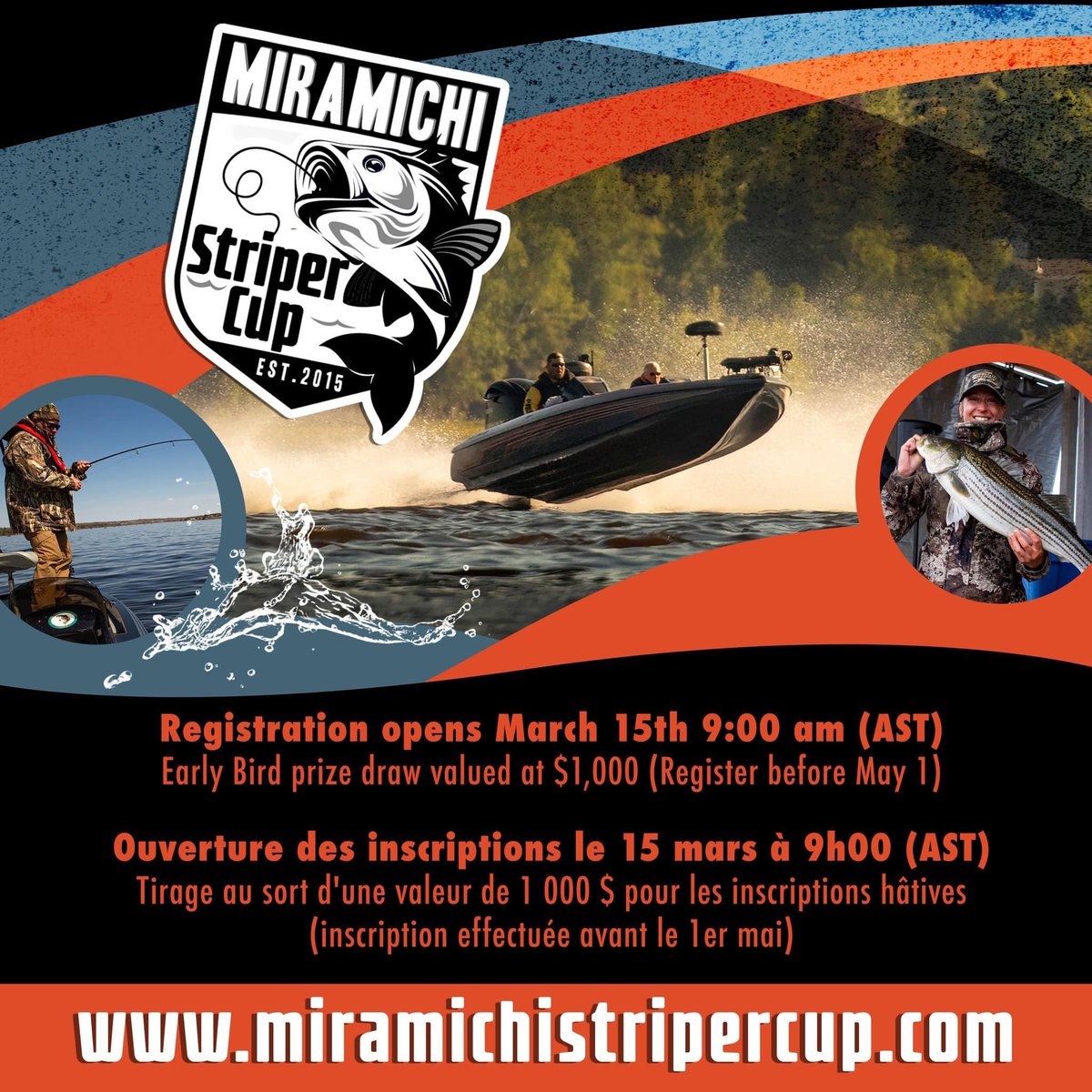 Miramichi Striper Cup registration opens March 15th! #StriperCup #AllAboutThatBass #Miramichi #ExploreNB