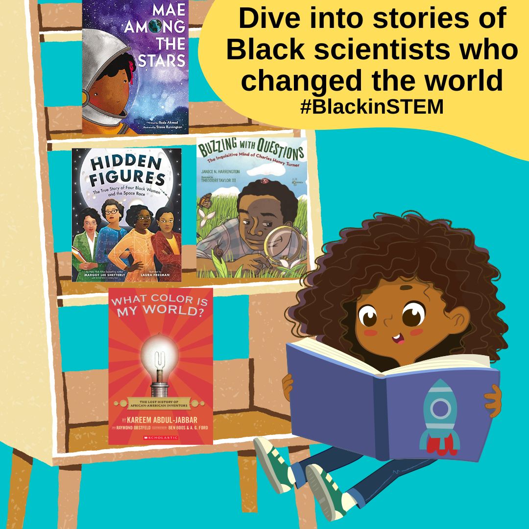crscience's tweet photo. Reading about black scientists who asked questions, searched for answers and changed the world shows students the power of wonder in #K5science! Foster student belonging in science with these stories and more: https://t.co/JnxVUl7MVb
#InvestinSTEM #BlackinSTEM https://t.co/RcClqN9PTG