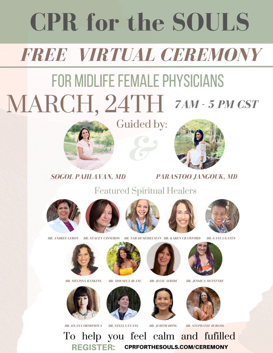 Join us for CPR for the Souls Ceremony for midlife female physicians. Sign up at cprforthesouls.com/ceremony #womenphysicians #WomenInMedicine #femalephysicians #womeningi