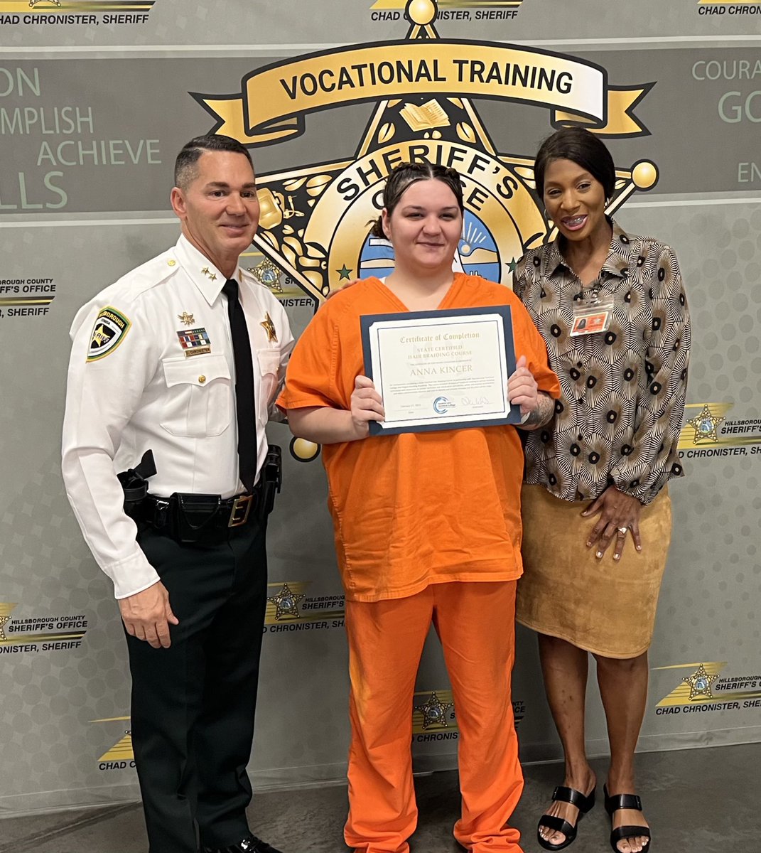 Today, 24 inmates graduated from programs in our Vocational Training Center, receiving their GED’s and certifications in Automotive Maintenance and Hair Braiding. I commend these individuals for taking advantage of the opportunities to forge a better path ahead, free of crime.