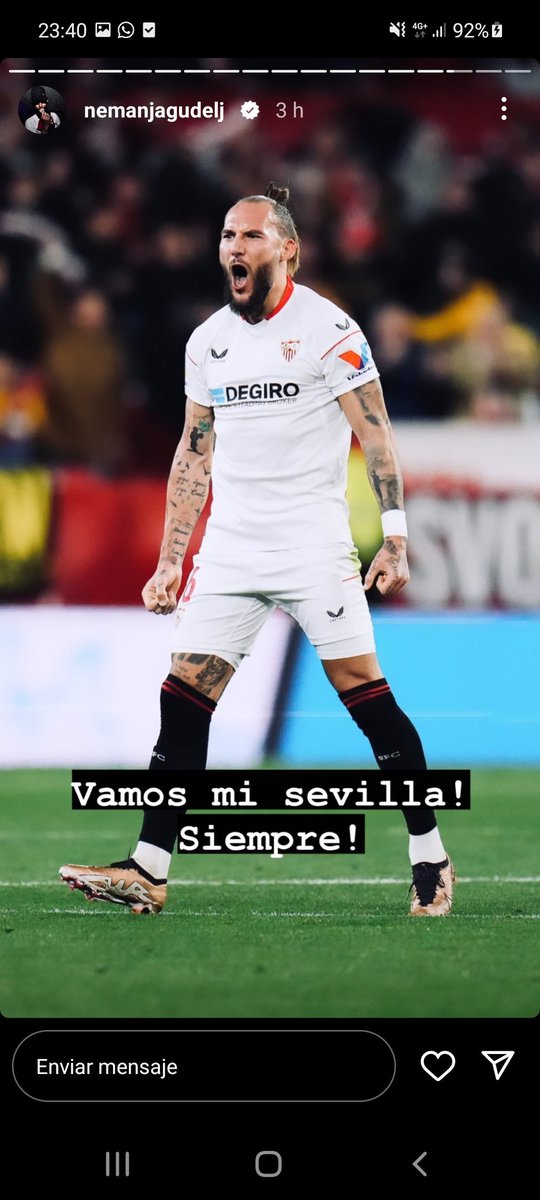 JesuCM's tweet photo. Me acabas de subir la moral después de lo de ayer.
@nemanjagudelj
#ForzaSFC https://t.co/yz7psydcak
