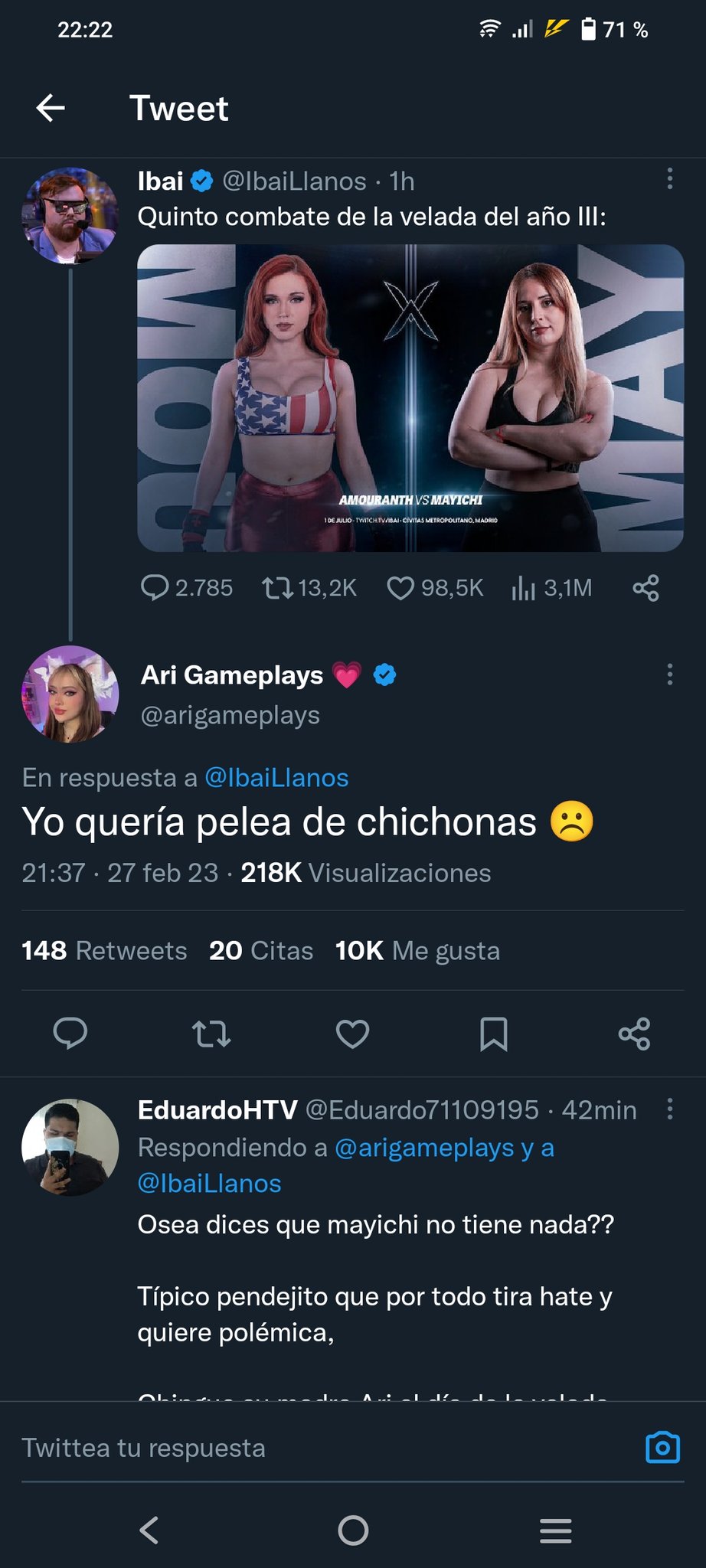 ⌛🐀 on X: @javieroliveira_ Acaba de decir q mayichi no tiene tetas? O solo  me lo parece a mí, creo q es un comentario totalmente fuera de onda  t.cou4ZsXOzSFj  X