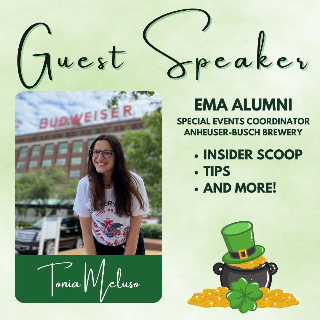 Our next meeting is this Wednesday, March 1st! Pop out to Glass Hall room 102 at 5:00pm! We will have Jimmy Johns and a guest speaker! This weeks guest speaker is an EM Alumna, Tonia Meluso🎤🎤We can’t wait to see you all there! 🤩