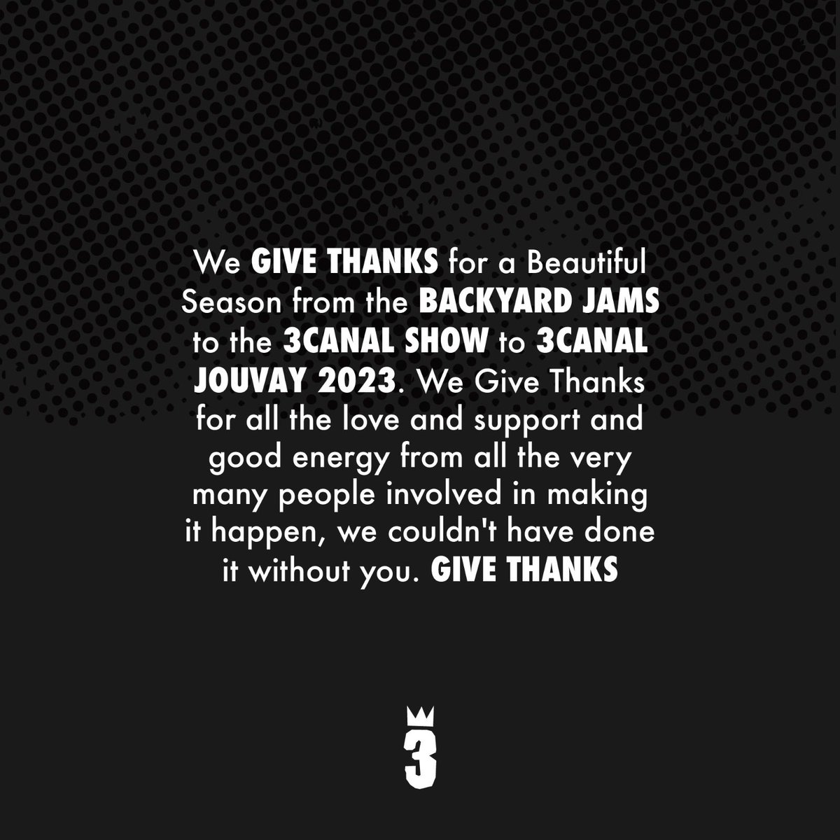3canal's tweet photo. We Give Thanks for all the love and support and good energy from all the very many people involved in making it happen, we couldn't have done it without you.
Give Thanks 🙏🏾🖤🔥
#RAPSO
#WeBlack
#WeBlessed
#WeBeautiful
#OuttaTheDarkness https://t.co/IfEohi1mTq