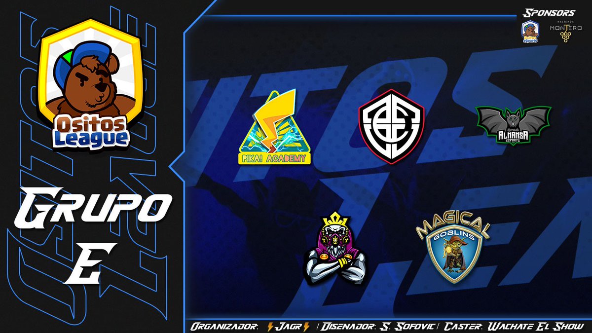 Ositos League (@ositosleague) on Twitter photo 🧸 | SORTEO DE GRUPOS | 🧸
🔰 Grupo E 🔰
🔺 <a href="/PikaAcademy/">Pika! Academy⚡</a>
🔺 <a href="/CrossesGaming/">Dr.Doom</a>
🔺 <a href="/Almansa_eS/">Almansa eSports 🦇🖤</a>
🔺 <a href="/ToxicalGamingGG/">👑𝕋𝕠𝕩𝕚𝕔𝕒𝕝 𝔾𝕒𝕞𝕚𝕟𝕘👑</a>
🔺 <a href="/Magical_Goblins/">Magical Goblins</a>
#ClashRoyale #ositosleague🧸 🧸 | SORTEO DE GRUPOS | 🧸
🔰 Grupo E 🔰
🔺 <a href="/PikaAcademy/">Pika! Academy⚡</a>
🔺 <a href="/CrossesGaming/">Dr.Doom</a>
🔺 <a href="/Almansa_eS/">Almansa eSports 🦇🖤</a>
🔺 <a href="/ToxicalGamingGG/">👑𝕋𝕠𝕩𝕚𝕔𝕒𝕝 𝔾𝕒𝕞𝕚𝕟𝕘👑</a>
🔺 <a href="/Magical_Goblins/">Magical Goblins</a>
#ClashRoyale #ositosleague🧸