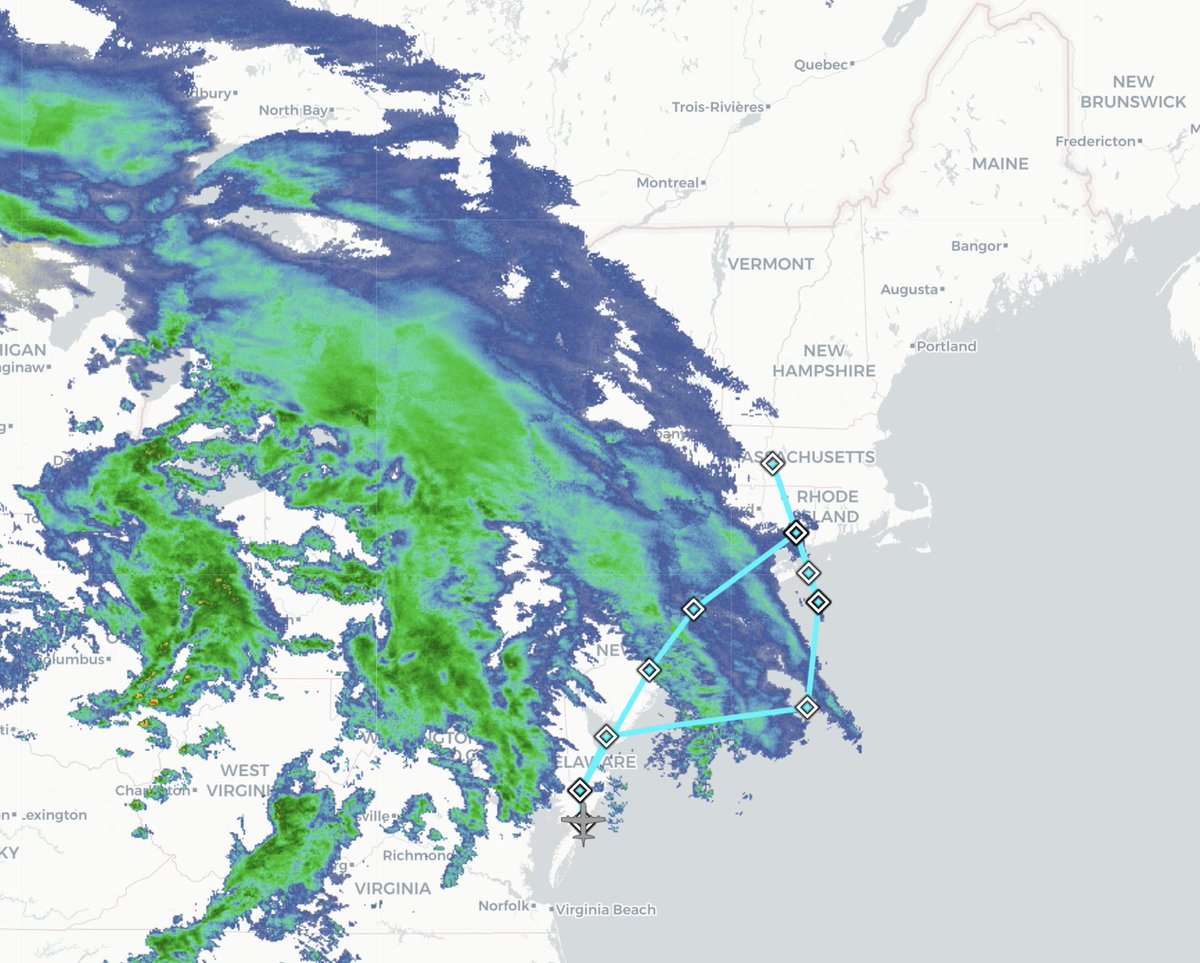 The winter storm is taking shape as we get ready for our *last* IMPACTS flight early in the morning. You can track what our aircraft are up to here:
airbornescience.nasa.gov/tracker/#map