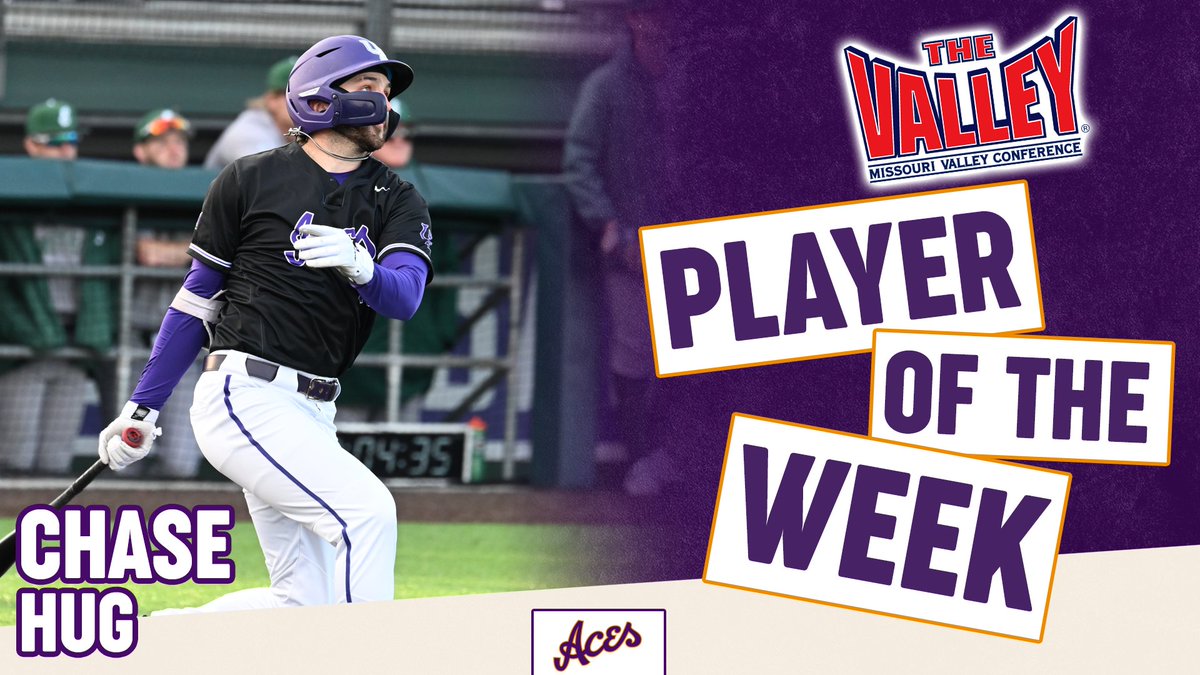 Just a normal week for <a href="/chug_11/">Chase Hug</a> :

-Slash .667/1.083/.778
-Go 4-for-5 and finish a triple shy of the cycle on Saturday
-Finish the weekend reaching base in eight of his last nine trips to the plate

Congrats Chase on MVC Player of the Week honors!

⚾ #ForTheAces x #GUAC 🥑