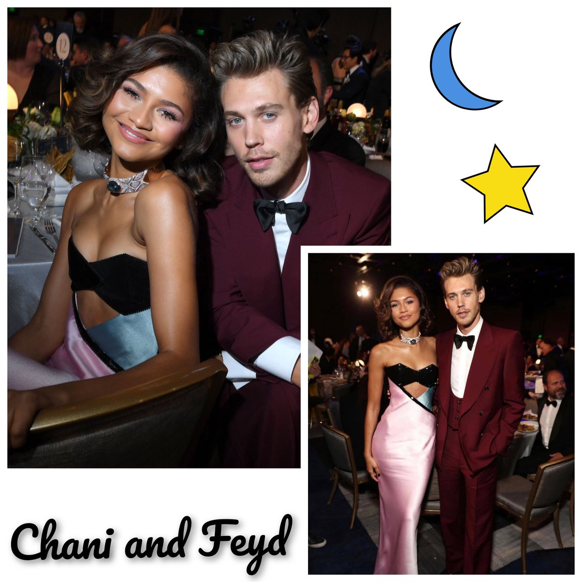 Aus and Zendaya last night in #sagawards #chani #feydrautha together 🔥😍🌓🌌⚔ #dune part ✌