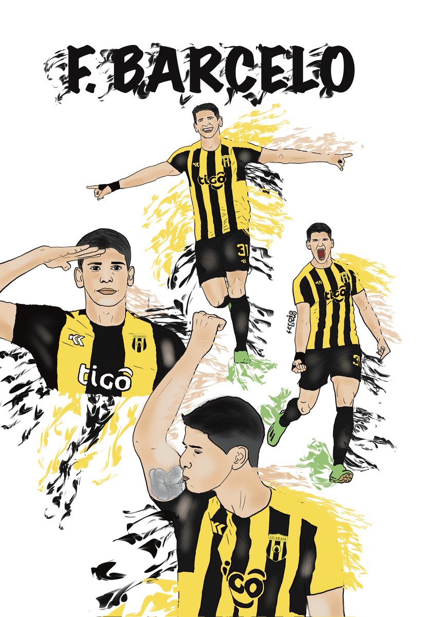 Ilustración del Goleador!!! @Guaranifilms_ <a href="/logiaurinegra/">Logia Aurinegra</a> @mundoaurinegro_ @Serna_Carlos <a href="/Danytroche/">Daniel Troche</a> <a href="/latolderia1903/">Troche y Serna la tolderia</a>
