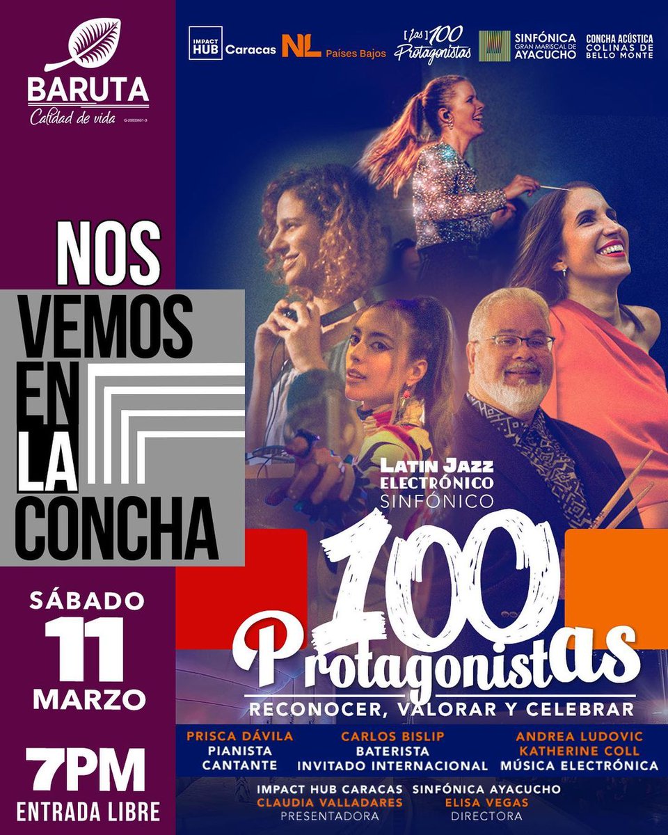 Estoy muy contenta mi próximo concierto es el 'Piano Jazz Venezolano Sinfónico', en la segunda edición de 'Las 100 Protagonistas' #NosVemosEnLaConcha @nosvemosenlaconcha entrada libre!

#PriscaDavila #concierto #musicos #orquesta #sinfonico #orquestasinfonica #musicosvenezolanos