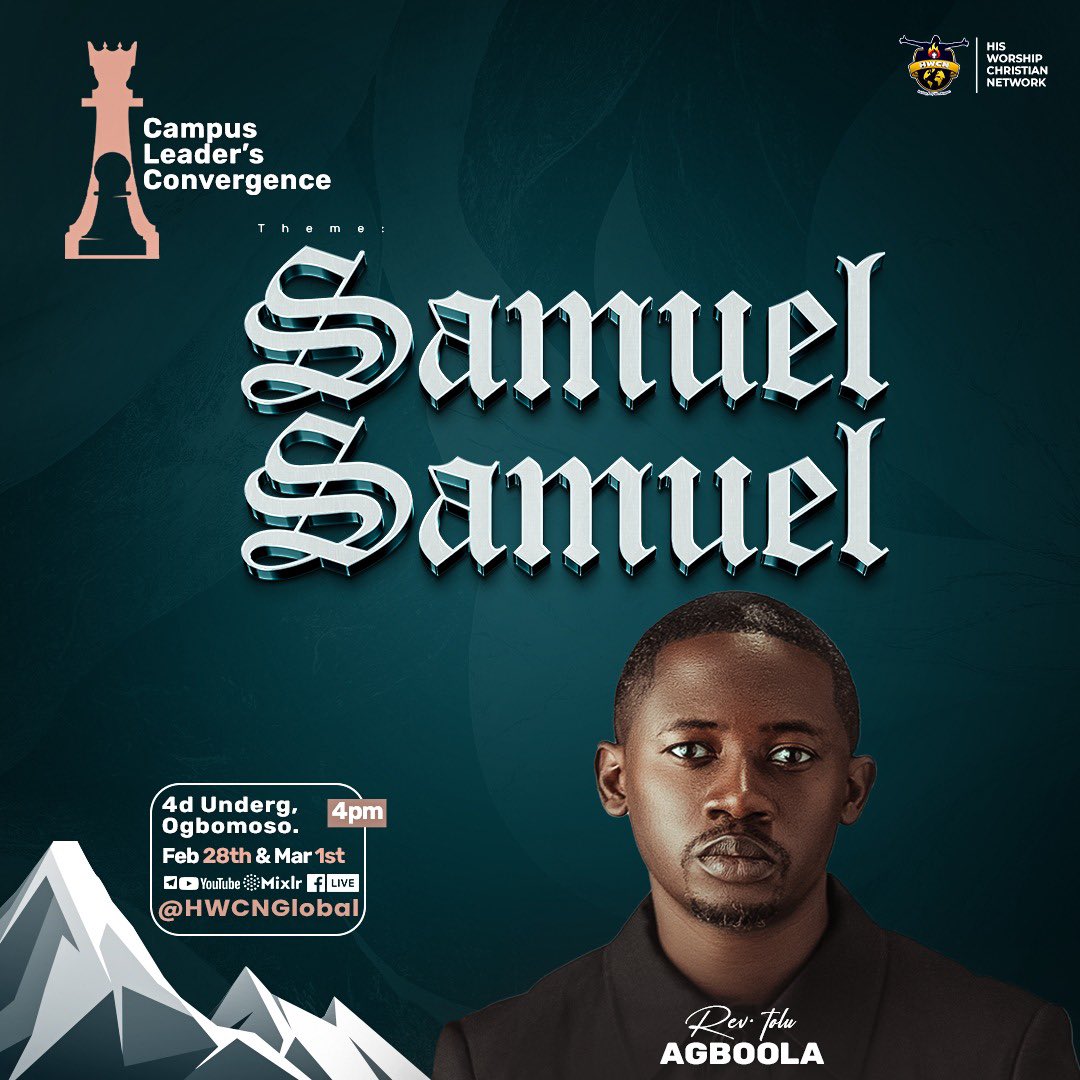 RevToluAgboola's tweet image. We’ll be here tomorrow
A Conference for CAMPUS KINGDOM LEADERS…