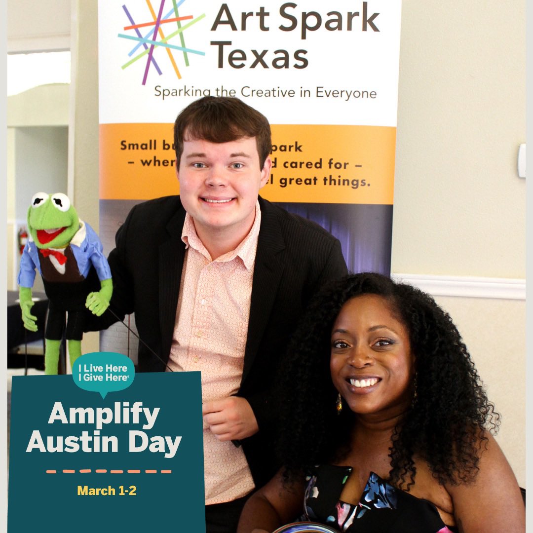 ✨ Art Spark creates community ✨ 
Here's your reminder that Amplify Austin is just 3 days away. Make your donation to Art Spark by 6PM on March 2nd here 👉 bit.ly/3RsHHD7 #ILiveHereIGiveHere
* Add #LoveTitos at checkout for a donor match of $25 ❤️ #ArtsandDisabilities