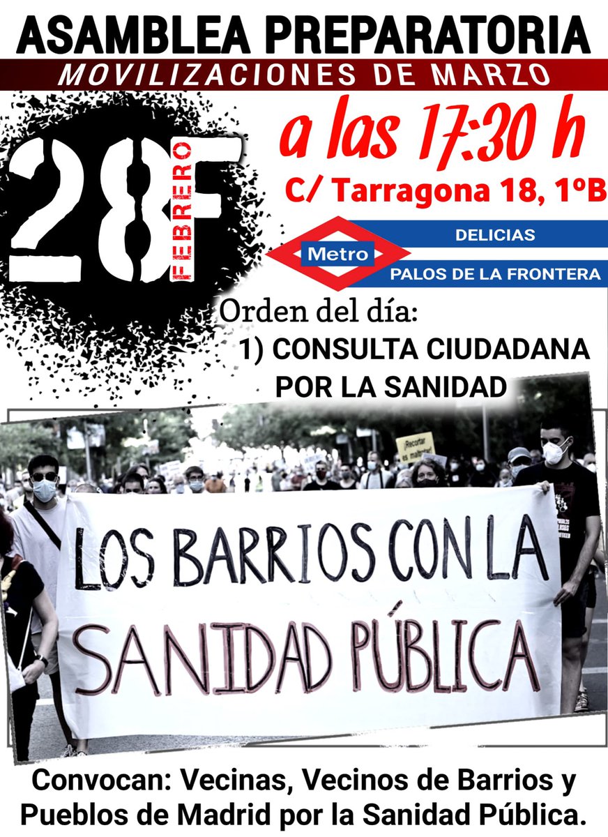 #SUME Carabanchel acudirá, porque si #YoAPoyoAPrimaria, apoyaremos la consulta popular por la sanidad. <a href="/FRAVM/">Federación Vecinal de Madrid</a> <a href="/AVCarabanchel/">AV Casco Antiguo Carabanchel Bajo</a> <a href="/AvComillas/">A.V Barrio Comillas (Madrid)</a> <a href="/aavvcarabanchel/">AV Carabanchel Alto</a>