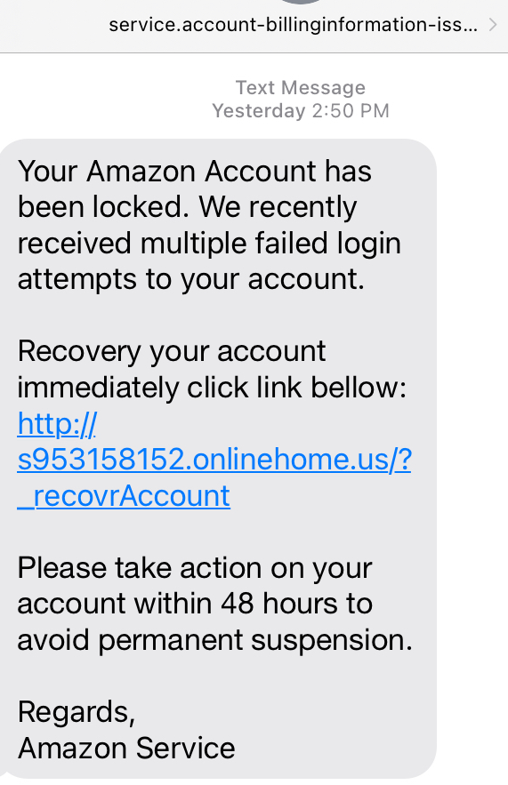 saeedakhter's tweet photo. @amazonhelp - I keep receiving endless scam text messages from https://t.co/HQn2y1oLC8 https://t.co/2bKQhveq7c