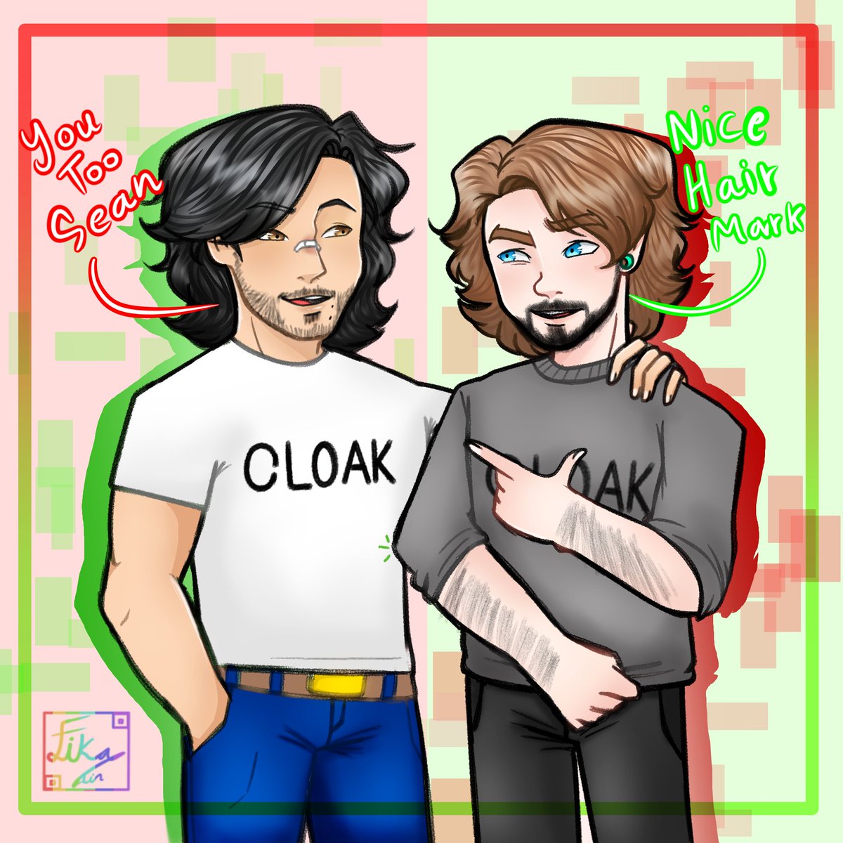 Behold the cloak Duo 💚❤️

#jacksepticeye #markiplier #cloakbrand #septicart #markiplerfanart #jacksepticeyefanart