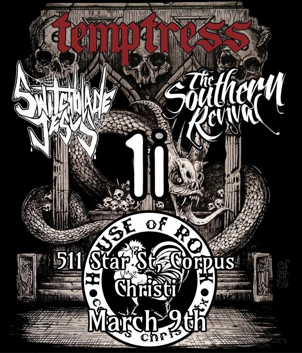 March 9th! We’re back at <a href="/houseorock/">House of Rock</a> for another loud, heavy, and groove-filled show with some great friends of ours!