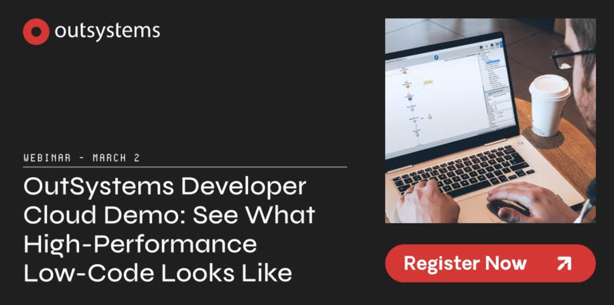 yogeshhuja's tweet image. The OutSystems Developer Cloud brings a new era of #developer experience, enabling massive #development team productivity. See it in action during this live demo session on March 2! #OutSystemsPartner outs.so/9B507C