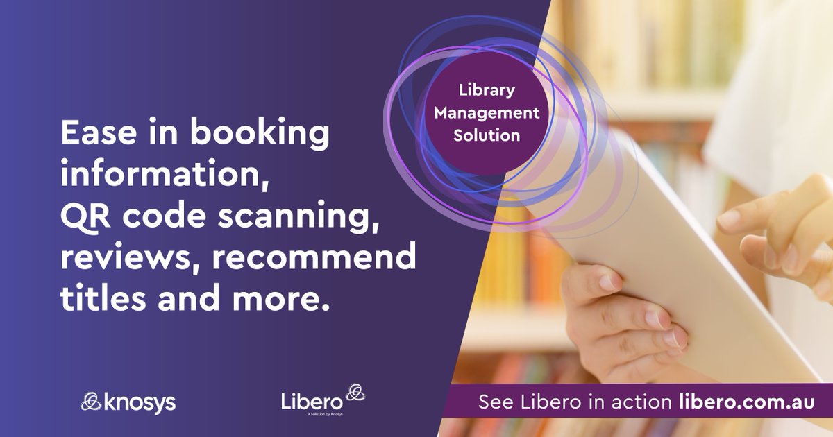 LIBERO_LMS's tweet image. Using @LIBERO_LMS  will increase your library’s efficiency levels and member satisfaction. Ease in booking information, QR code, Reviews, Recommend titles and more. Book a demo at bit.ly/3YdA7z5  @knosys  #librarymanagement #lms #libraryexperience #libraryresources